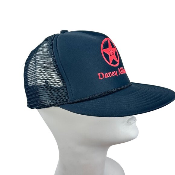 Vintage Nissin Davey Allison Snapback Baseball Hat Cap #28 OSFA Blue NASCAR - Picture 2 of 16